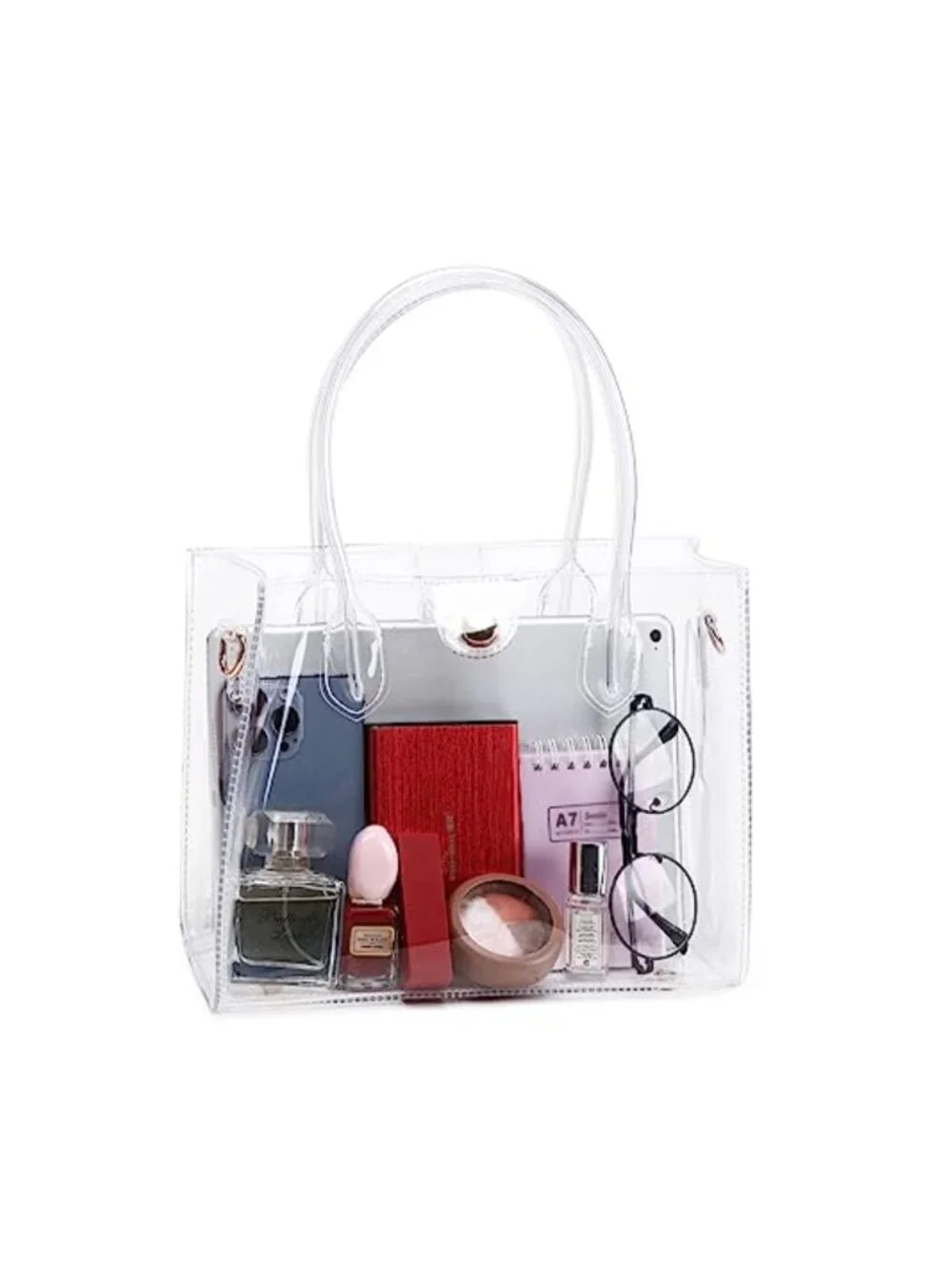 Clear Tote Bag Stadium Approved PVC Plastic See Through Crossbody